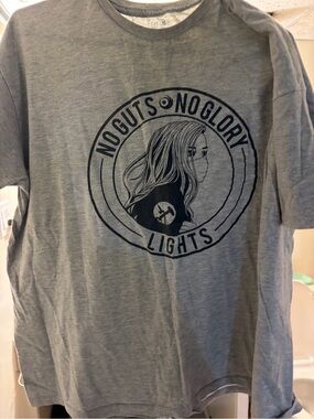 Women's Grey 'No Guts No Glory' Graphic Short Sleeve Tee